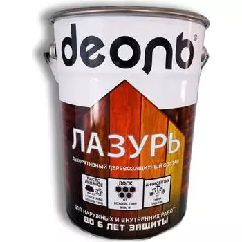 Декоративный деревозащитный состав Деоль Лазурь DZSN5