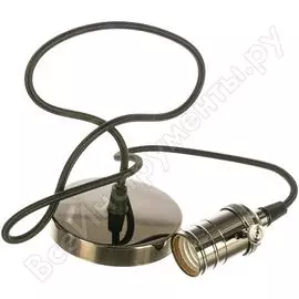 Декоративный патрон Uniel Vintage DLC-V-S24K/E27 TS/1M/BL PEARL BLACK UL-00004501