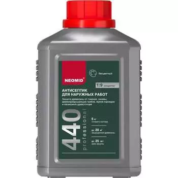 Деревозащитный состав для наружных работ NEOMID 440 Н-440Е-0,5/к1:9