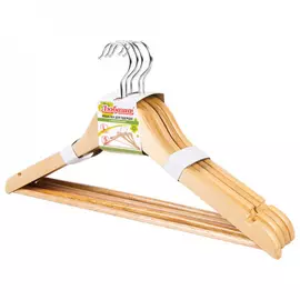 Деревянные вешалки-плечики ЛЮБАША Эконом 604895