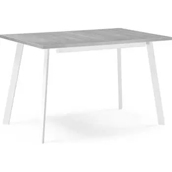 Деревянный стол Woodville Колон Лофт 120 25 мм бетон / белый матовый 489645