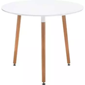 Деревянный стол Woodville Lorini 90 white / wood 15362