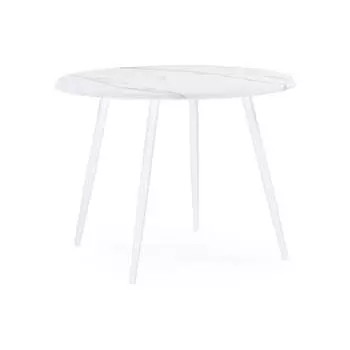 Деревянный стол Woodville стол Абилин 100 мрамор белый / белый матовый 520595