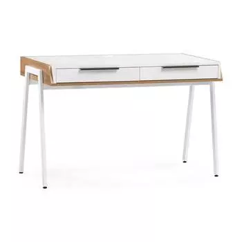 Деревянный стол Woodville Рокс 116x65x77 белый / дуб вотан / белый 530839