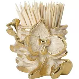 Держатель для зубочисток BOGACHO Орхидея Ликаста 72034/кремовый