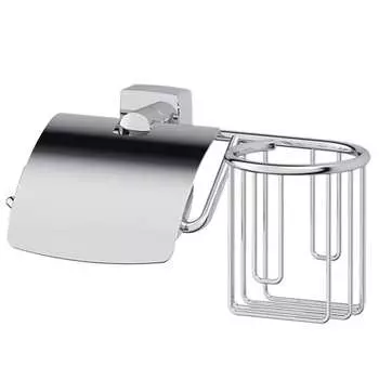 Держатель освежителя воздуха и туалетной бумаги с крышкой fbs хром esp 053