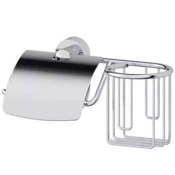 Держатель освежителя воздуха и туалетной бумаги с крышкой fbs хром nos 053