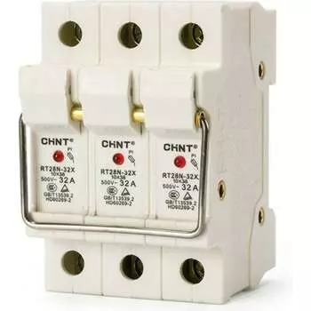 Держатель плавких вставок с индикацией CHINT RT28N-32x10x38 3П 520349