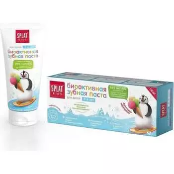 Детская зубная паста Splat KIDS FRUIT ICE-CREAM/ ФРУКТОВОЕ МОРОЖЕНОЕ 112.12035.0101