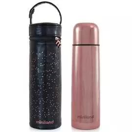Детский термос для жидкостей miniland delux thermos, с термосумкой, 500 мл, бронзовый 89257