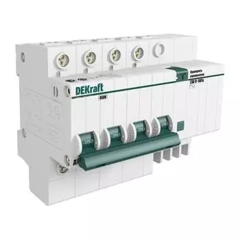 Дифавтомат DEKraft ДИФ-101 4п 60A 30мА 4.5кА AC 8мод. 15026DEK 121969