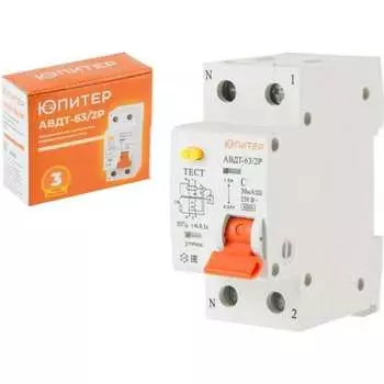 Дифавтомат Юпитер АВДТ-63 2P C25 тип A 30мА JP7522-25