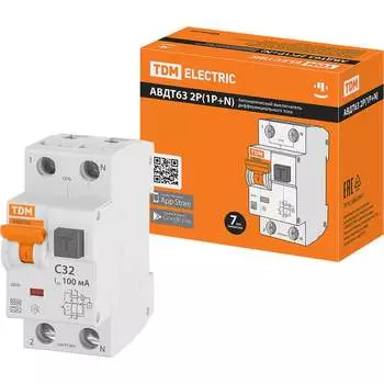 Дифавтомат TDM ELECTRIC АВДТ 63 C32, 100 мА SQ0202-0007