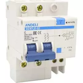 Дифференциальный автомат ANDELI DZ47LE-32 ADL02-001
