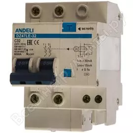Дифференциальный автомат ANDELI DZ47LE-32 ADL02-005