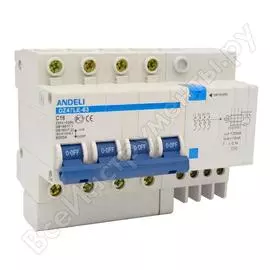Дифференциальный автомат andeli dz47le-63 4p 16a 30ma тип ac х-ка с adl02-010