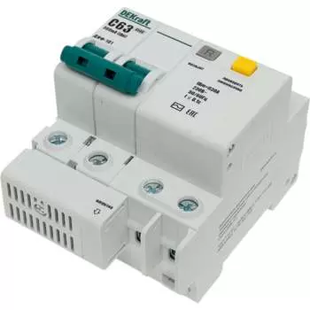 Дифференциальный автомат DEKraft ДИФ101-2P-063A-300-C 15042DEK