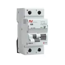 Дифференциальный автомат EKF DVA-6 AVERES rcbo6-1pn-25C-100-a-av