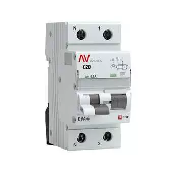 Дифференциальный автомат EKF AVERES DVA-6 rcbo6-1pn-20C-100-ac-av