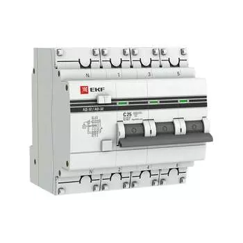 Дифференциальный автомат EKF PROxima АД-32 DA32-25-30-4P-pro