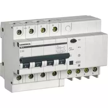 Дифференциальный автомат GENERICA АД14 MAD15-4-063-C-300