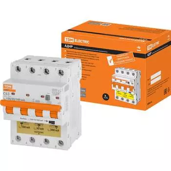 Дифференциальный автомат TDM ELECTRIC АД4P SQ0204-0635