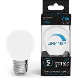 Диммируемая лампа Gauss LED 105102307-D
