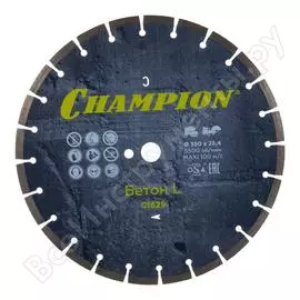 Алмазный диск по старому бетону, железобетону с наполнением средней твердости Champion Concremax L C1629
