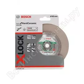 Диск алмазный best for hard ceramic x-lock (85х22.2 мм) bosch 2608615133
