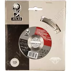 Диск алмазный для резки общестроительных материалов atlas laser (115x22,23 мм) norton 70184614181