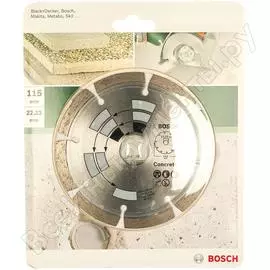 Диск алмазный по бетону (115х22.2 мм) bosch 2609256413