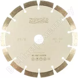 Сегментный алмазный диск по железобетону MESSER 180D-2.4T-12W-14S-22.2 01-15-180