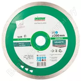 Диск алмазный сплошной по граниту granite (200х25.4 мм) distar 11120034015