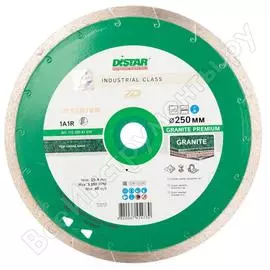 Диск алмазный сплошной по граниту granite premium (250х25.4 мм) distar 11320061019