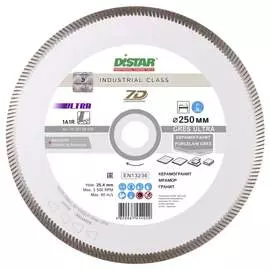 Диск алмазный сплошной по керамике gres ultra (250х25.4 мм) distar 11120159019