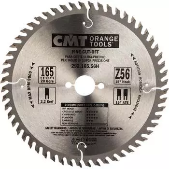 Диск для дерева: поперечно, фанера CMT 292.165.56H