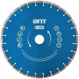 Диск отрезной алмазный сегментный сухая и влажная резка для бетона, армированного бетона, камня (400х25.4 мм) fit hq 37323