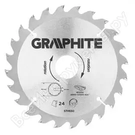 Отрезной диск по дереву GRAPHITE