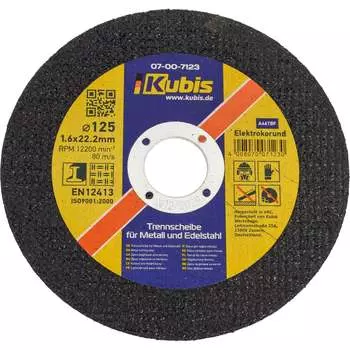 Диск отрезной по металлу и нержавеющей стали KUBIS 07-00-7123