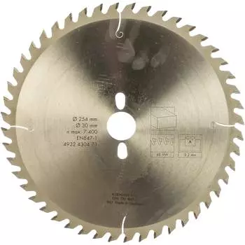 Диск пильный по дереву (254x30 мм; 48z) aeg 4932430471