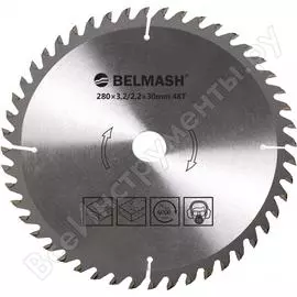 Диск пильный по дереву (280х30 мм; 48т) белмаш rd112a