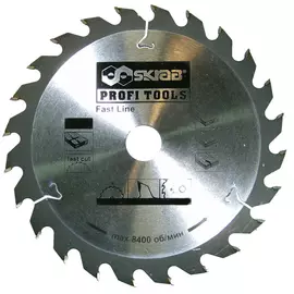 Диск пильный по дереву fast line (190х30/20/16 мм; 24т) skrab 34106
