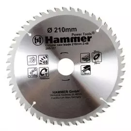Диск пильный по дереву flex 205-117 csb wd (210х30/20 мм; z-48) hammer 30667