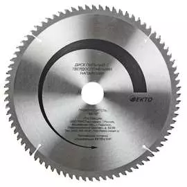 Диск пильный по дереву с твёрдосплавными напайками (200х2.6х25.4 мм; 60 зубьев) eкто tw-001-200-25-060
