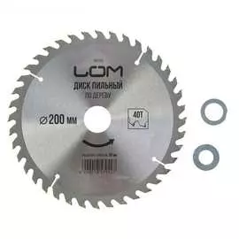 Диск пильный по дереву стандартный рез (200х30/20/16 мм; z40) lom 1857942