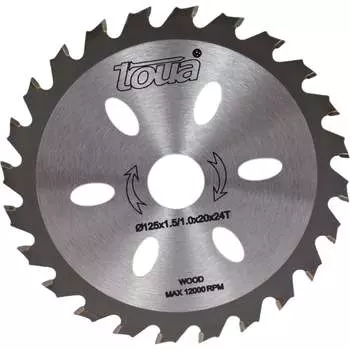Диск пильный по дереву TOUA TDW1252024