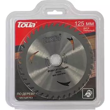 Диск пильный по дереву TOUA TDW1252040