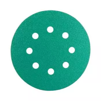 Диск шлифовальный Abraforce Green Film на пленочной основе 8 отверстий, 125 мм, Р240 181296