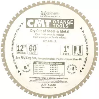 Диск (сухой рез: железо, сталь) CMT 226.060.12