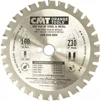 Диск (тонкий пропил: железо, сталь) CMT 226.030.06H